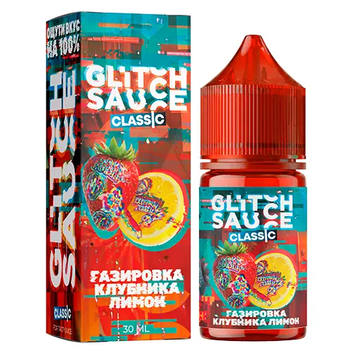 Газировка клубника-лимон 20мг Glitch Sauce Classic SALT 30мл Жидкость