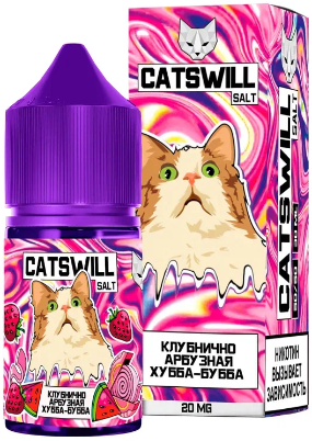 Клубнично Арбузная Хуба Бубба 20мг Catswill 30мл Жидкость