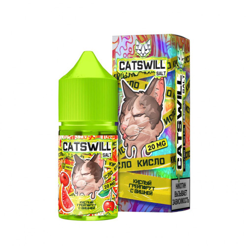 Грейпфрут с Вишней 20мг STRONG Catswill SOUR 30мл Жидкость