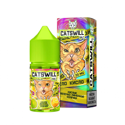 Яблочно Лимонные Колечки 20мг STRONG Catswill SOUR 30мл Жидкость