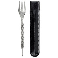 Шило-вилка в чехле(серебро)