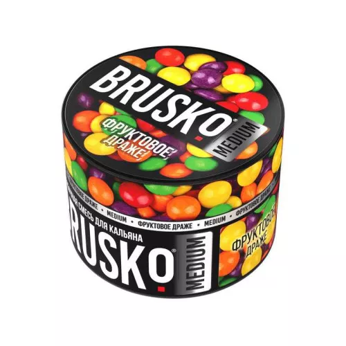 Бестабачная кальянная смесь BRUSKO 50гр. Фруктовое драже Medium
